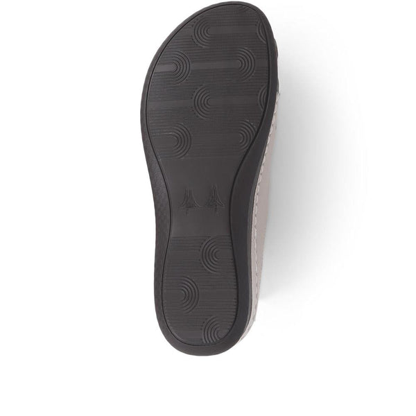 Pavers Touch-Fasten Mule Sandals - Beige Multi