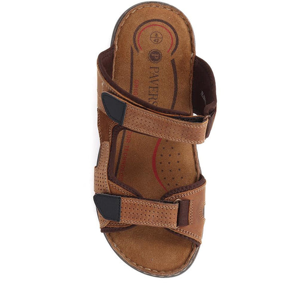 Pavers Touch-Fasten Mule Sandals - Tan