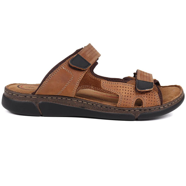 pavers Touch-Fasten Mule Sandals - Tan