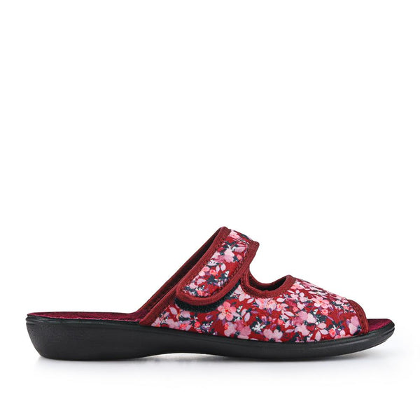 Pavers Touch-Fasten Mule Slippers - Purple Floral
