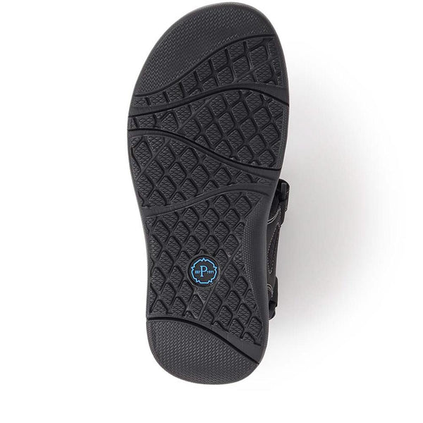 Pavers Touch-Fasten Sandals - Black