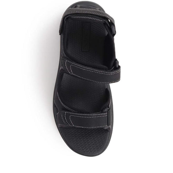 Pavers Touch-Fasten Sandals - Black