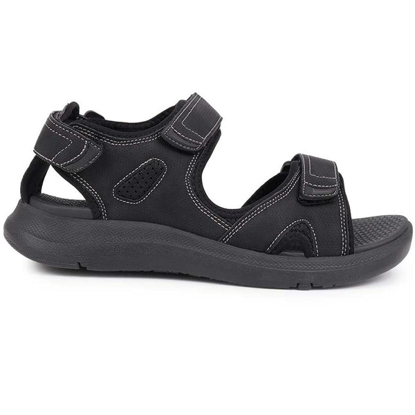 pavers Touch-Fasten Sandals - Black
