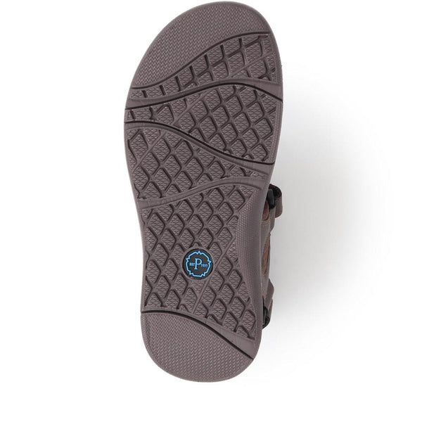 Pavers Touch-Fasten Sandals - Dark Brown