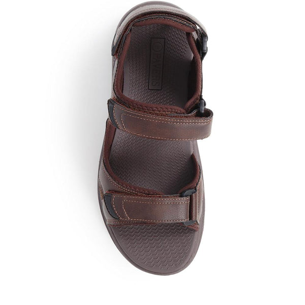 Pavers Touch-Fasten Sandals - Dark Brown