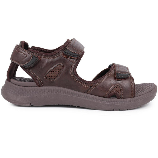 pavers Touch-Fasten Sandals - Dark Brown