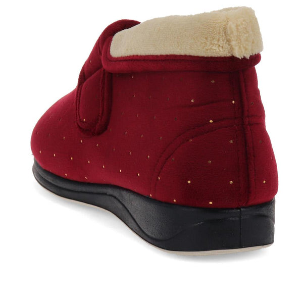 Pavers Touch-Fasten Slippers - Burgundy