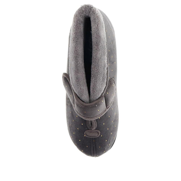 Pavers Touch-Fasten Slippers - Grey