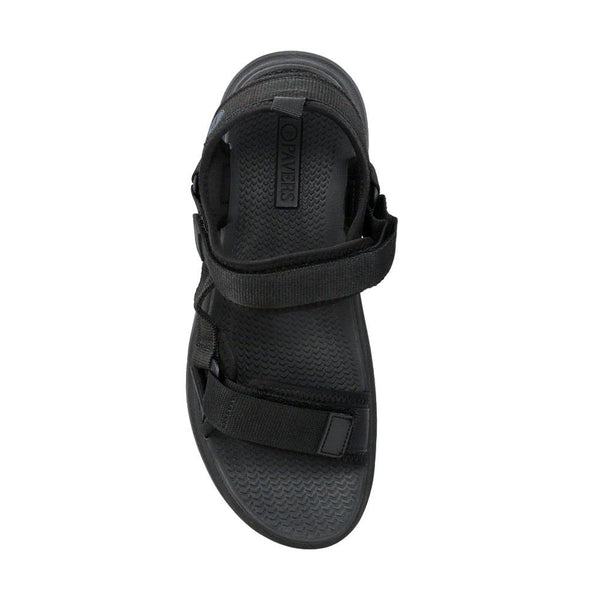 Pavers Touch-Fastening Casual Sandals - Black