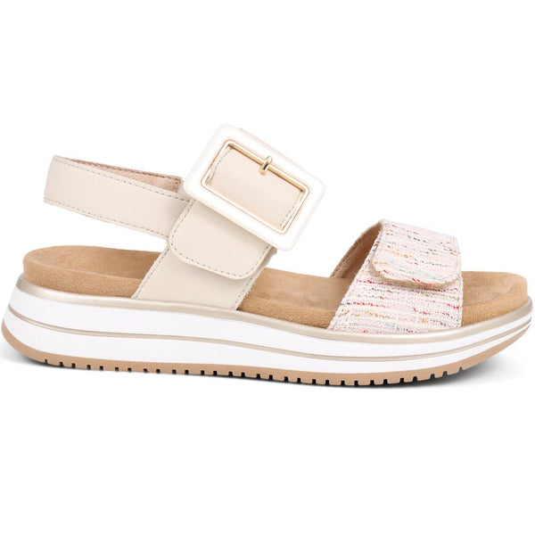 pavers Touch-Fastening Sandals - Cream