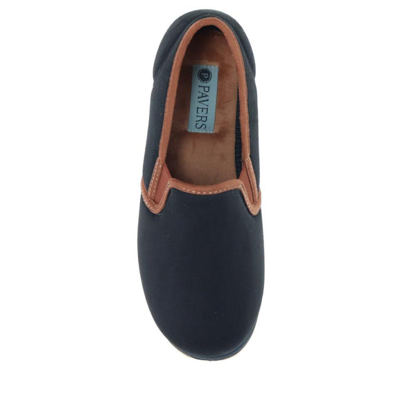 Pavers Warm Full Slippers - Black