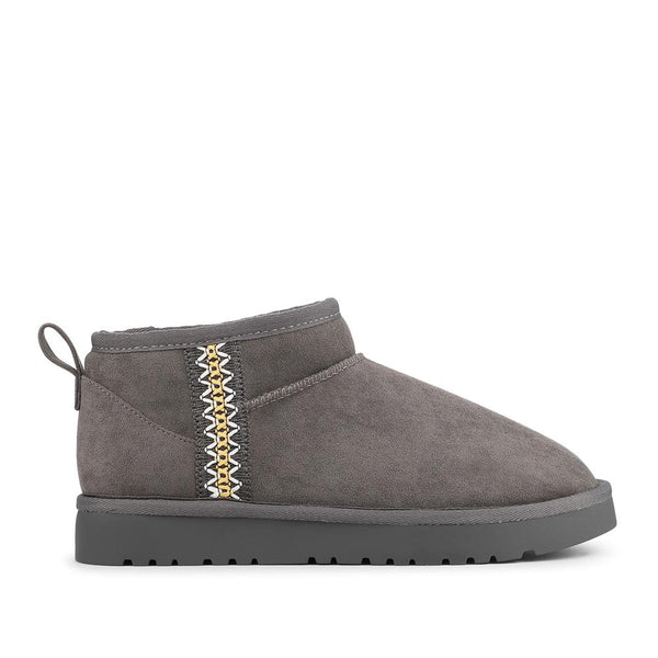 Pavers Warm Lightweight Slipper Boots - Grey