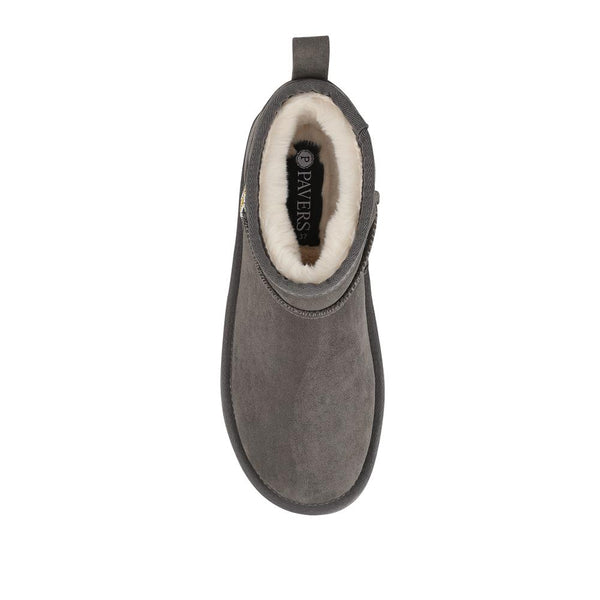 Pavers Warm Lightweight Slipper Boots - Grey