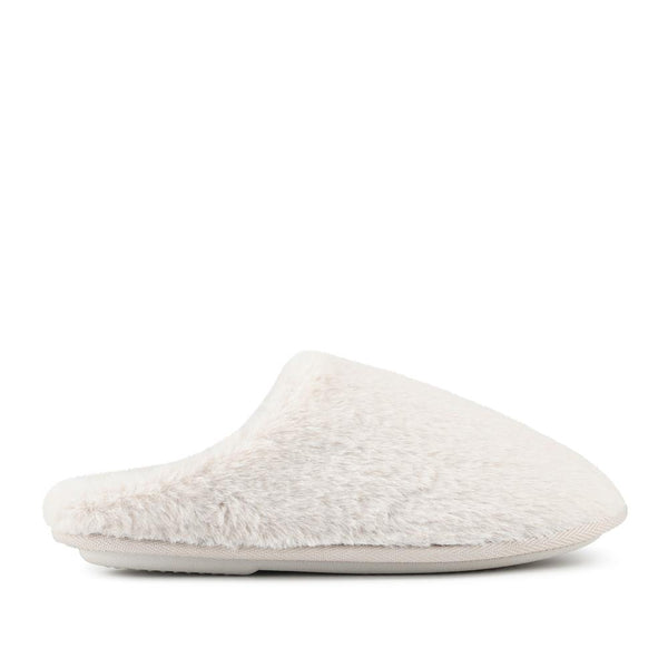 pavers Warm Lined Fluffy Slippers - Cream