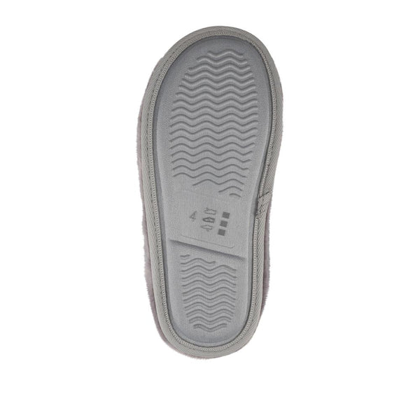 Pavers Warm Lined Fluffy Slippers - Grey