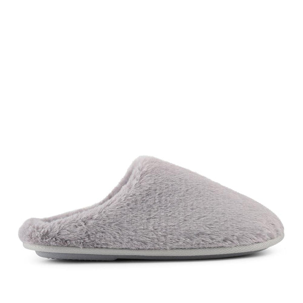 pavers Warm Lined Fluffy Slippers - Grey