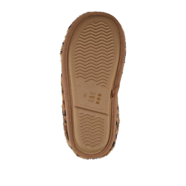 Pavers Warm Lined Fluffy Slippers - Leopard