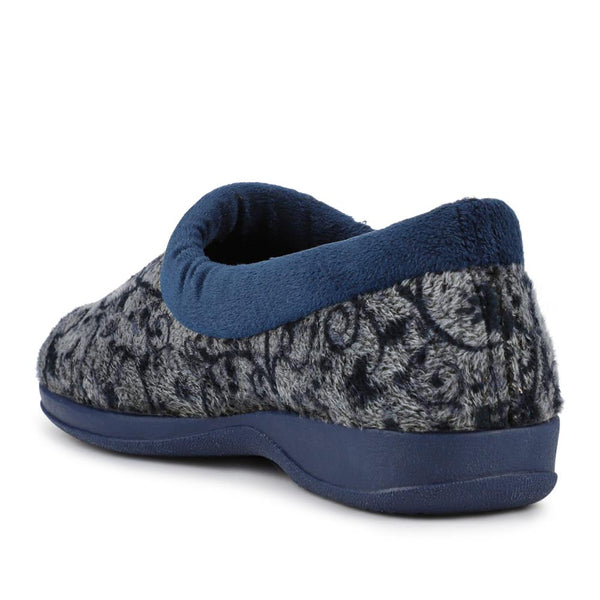 Pavers Warm-Lined Full Slippers - Navy