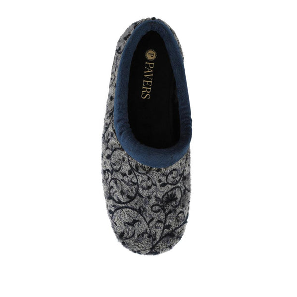Pavers Warm-Lined Full Slippers - Navy