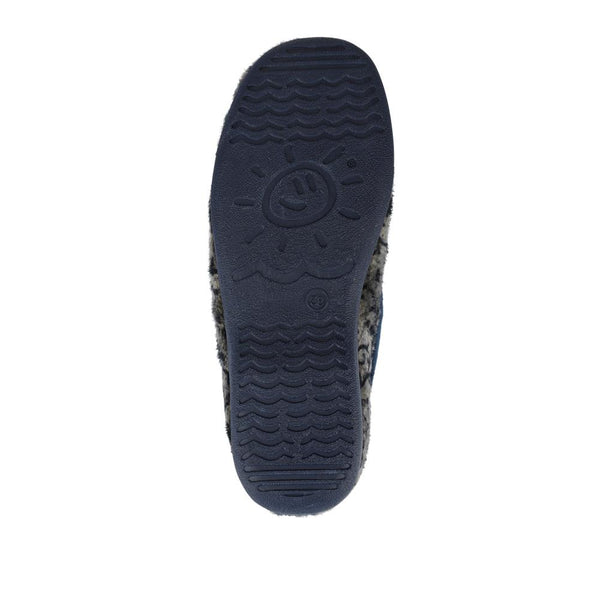 Pavers Warm-Lined Full Slippers - Navy