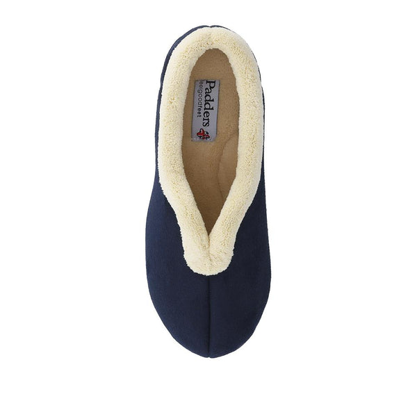 Pavers Warm-Lined Full Slippers - Navy