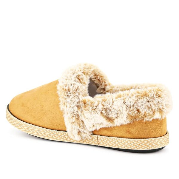 Pavers Warm-Lined Memory Foam Slippers - Chestnut