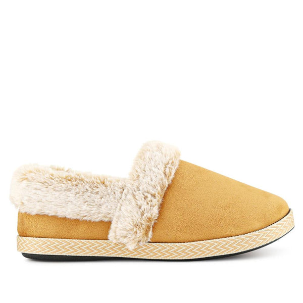 pavers Warm-Lined Memory Foam Slippers - Chestnut