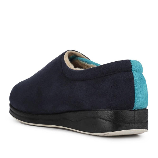 Pavers Warm Touch-Fasten Slippers - Navy