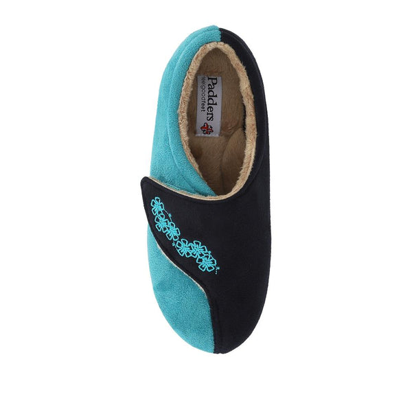 Pavers Warm Touch-Fasten Slippers - Navy