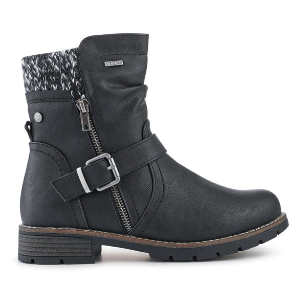 pavers Water-Resistant Biker Boots - Black
