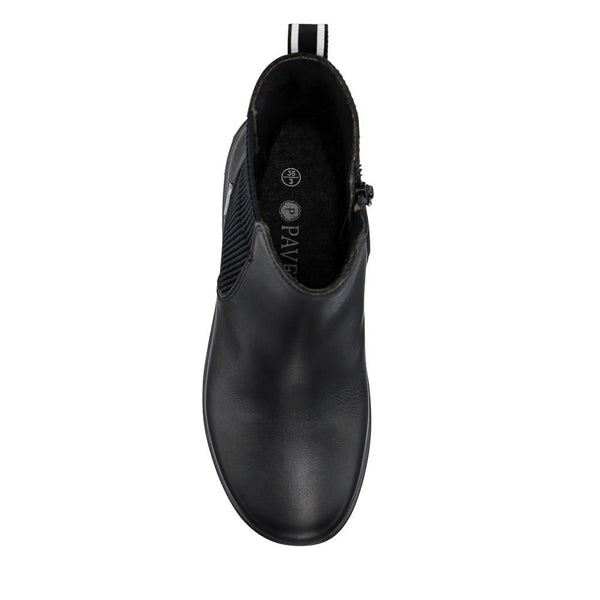 Pavers Waterproof Leather Ankle Boots - Black