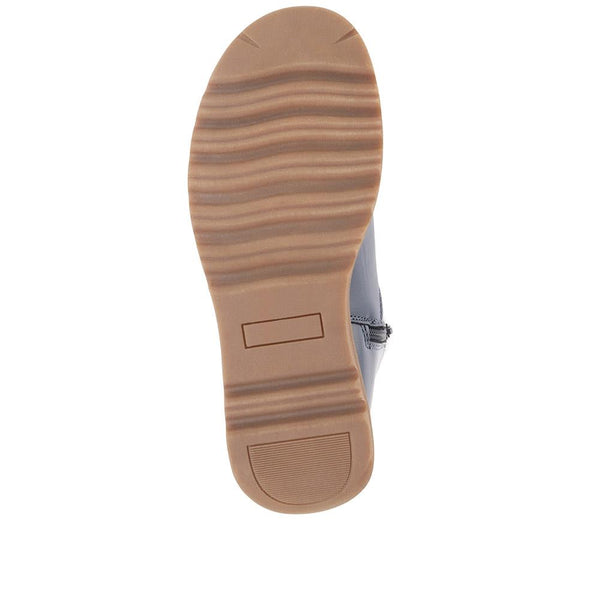 Pavers Wedge Chelsea Boots - Navy