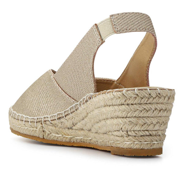 Pavers Wedge-Heeled Espadrilles - Gold