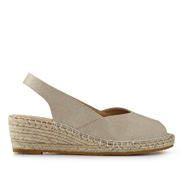 pavers Wedge-Heeled Espadrilles - Gold