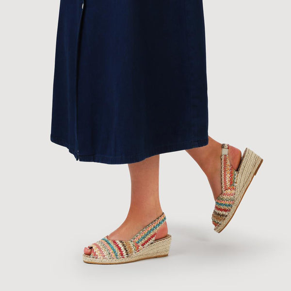 Pavers Wedge-Heeled Espadrilles - Multi