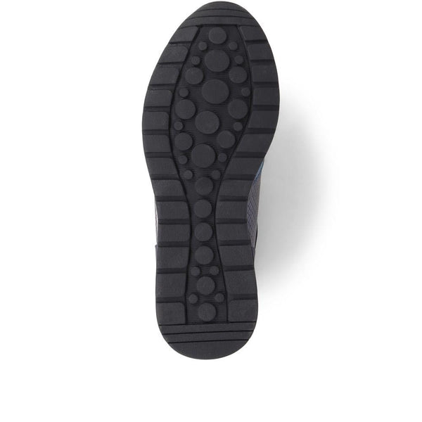 Pavers Wedge Sole Trainers - Navy