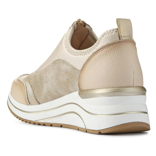 Pavers Wedged Slip-On Trainers - Cream
