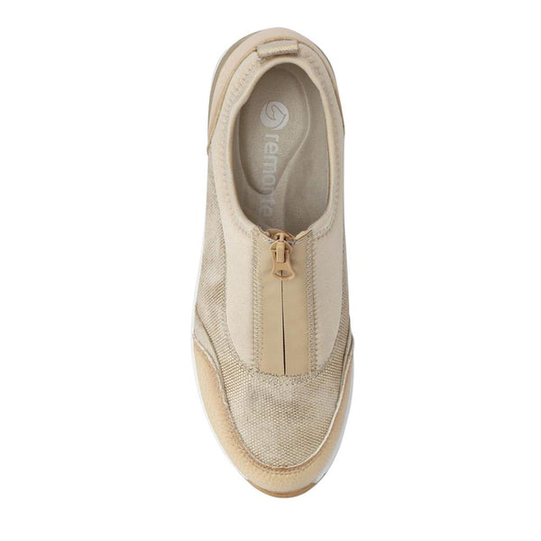 Pavers Wedged Slip-On Trainers - Cream