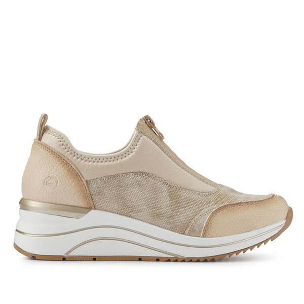 pavers Wedged Slip-On Trainers - Cream
