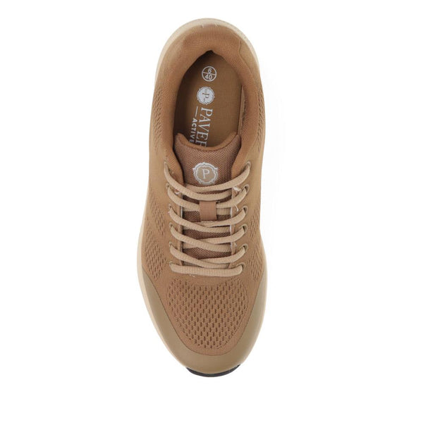 Pavers Wide Fit Breathable Trainers - Taupe