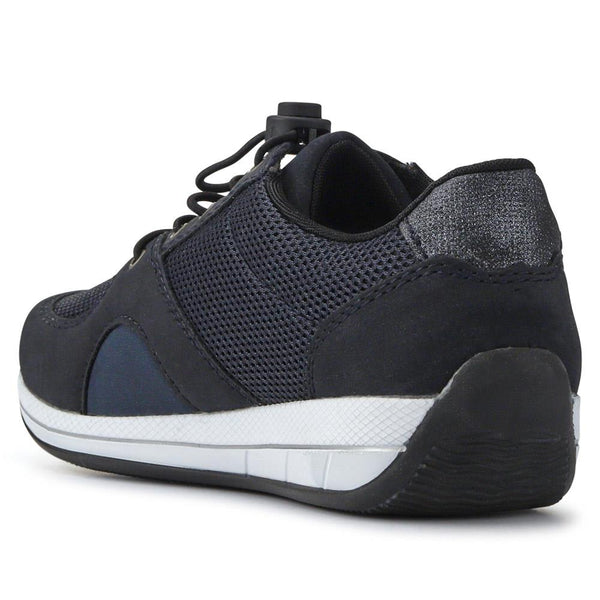 Pavers Wide-Fit Cushioning Trainers - Navy