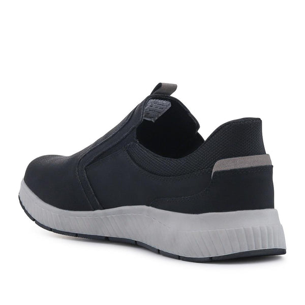 Pavers Wide Fit Elasticated Slip-On Shoes - Black