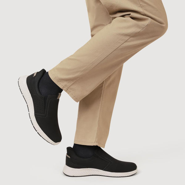 Pavers Wide Fit Elasticated Slip-On Shoes - Black