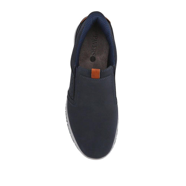Pavers Wide Fit Elasticated Slip-On Shoes - Navy
