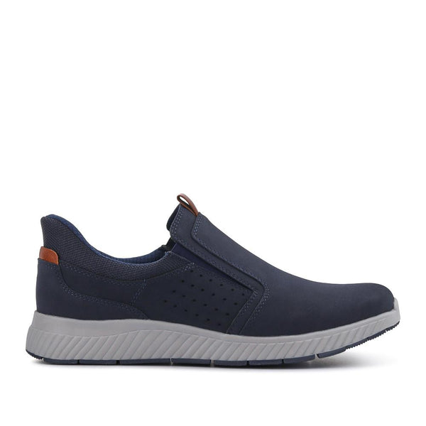 pavers Wide Fit Elasticated Slip-On Shoes - Navy