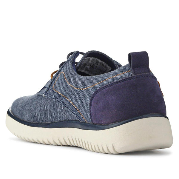 Pavers Wide-Fit Fabric Lace-Up Shoes - Navy