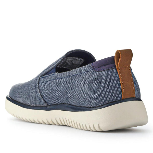 Pavers Wide-Fit Fabric Slip-On Shoes - Navy