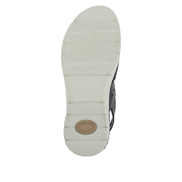 Pavers Wide Fit Flexible Sandals - Black