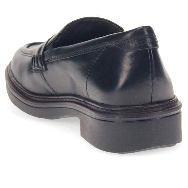 Pavers Wide-Fit Heeled Penny Loafers - Black