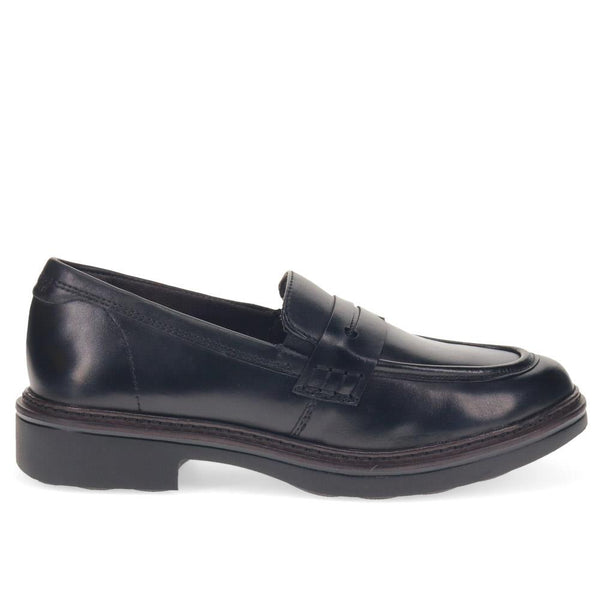 pavers Wide-Fit Heeled Penny Loafers - Black